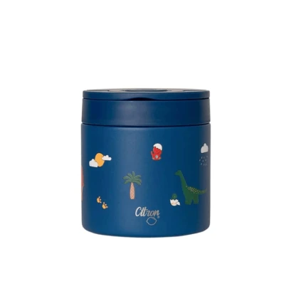 Termos Obiadowy 350ml - Blue Dino / Citron