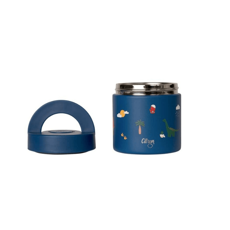 Termos Obiadowy 350ml - Blue Dino / Citron
