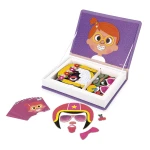 Magnetyczna układanka Śmieszne buzie Dziewczynka Magnetibook / Janod J02717