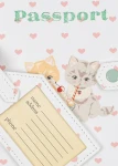 Etui na dokumenty i zawieszka do walizki - kitty gelateria / Konges Slojd