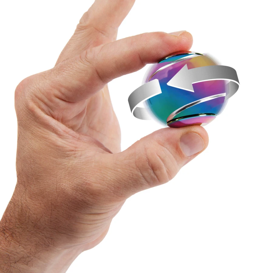 Fidget Spinner, Spin Ball - Wielokolorowy, Metaliczny / Bopster