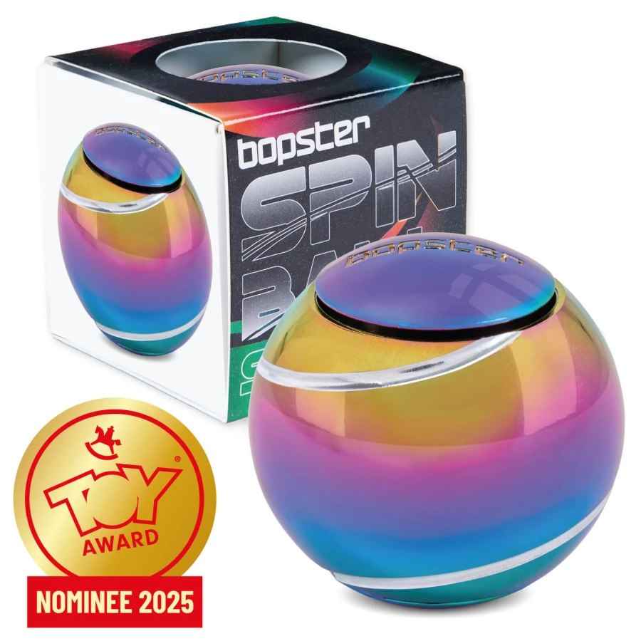 Fidget Spinner, Spin Ball - Wielokolorowy, Metaliczny / Bopster