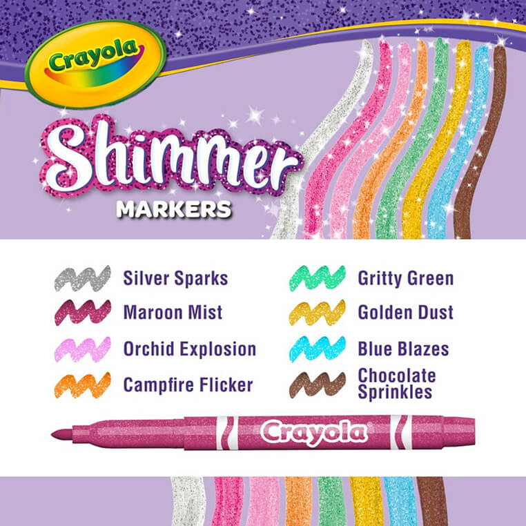 Flamastry błyszczące Shimmer, 8szt. / Crayola 