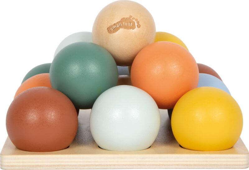 Edukacyjny sorter Montessori z drewnianymi kulkami i planszą / Small Foot