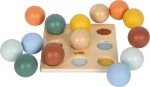 Edukacyjny sorter Montessori z drewnianymi kulkami i planszą / Small Foot