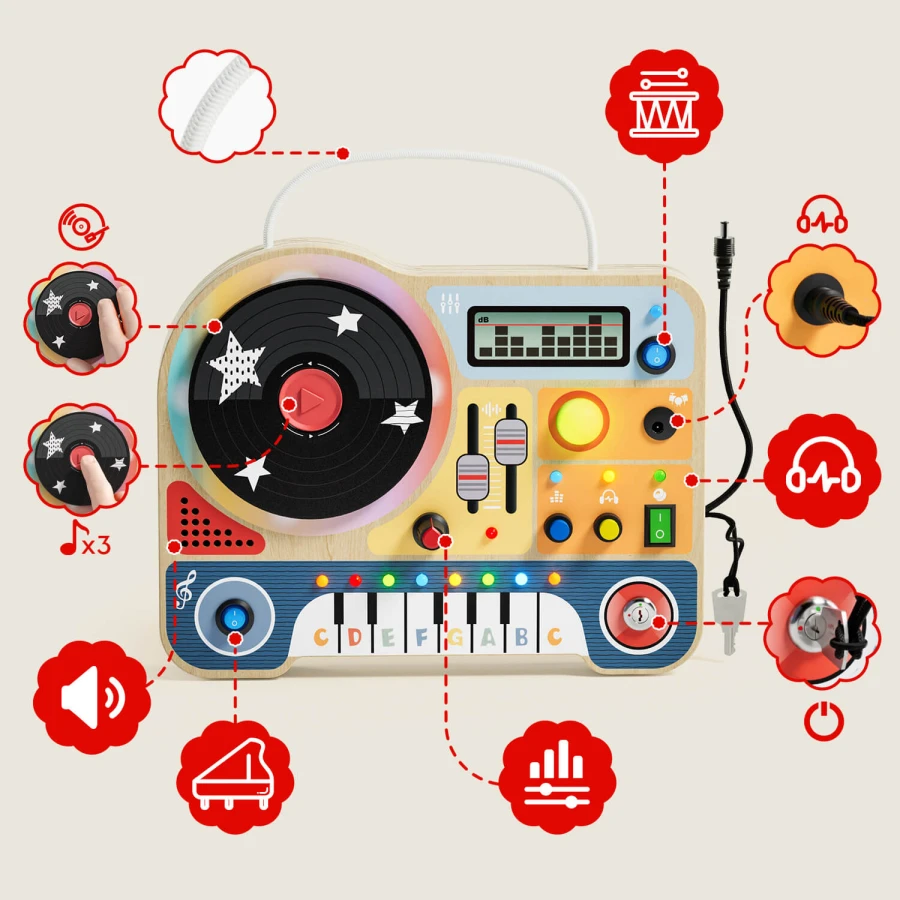 Interaktywna tablica muzyczna Mały DJ, 36m+ / TOPBRIGHT