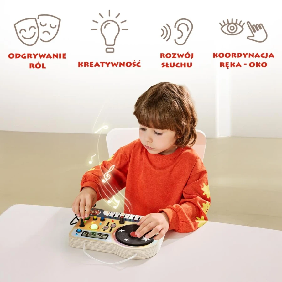 Interaktywna tablica muzyczna Mały DJ, 36m+ / TOPBRIGHT