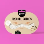 Naklejki na twarz - ZŁOTE PIEGI BROKATOWE, 3szt. / OMY