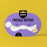 Naklejki na twarz - SREBRNE PIEGI BROKATOWE, 3szt. / OMY
