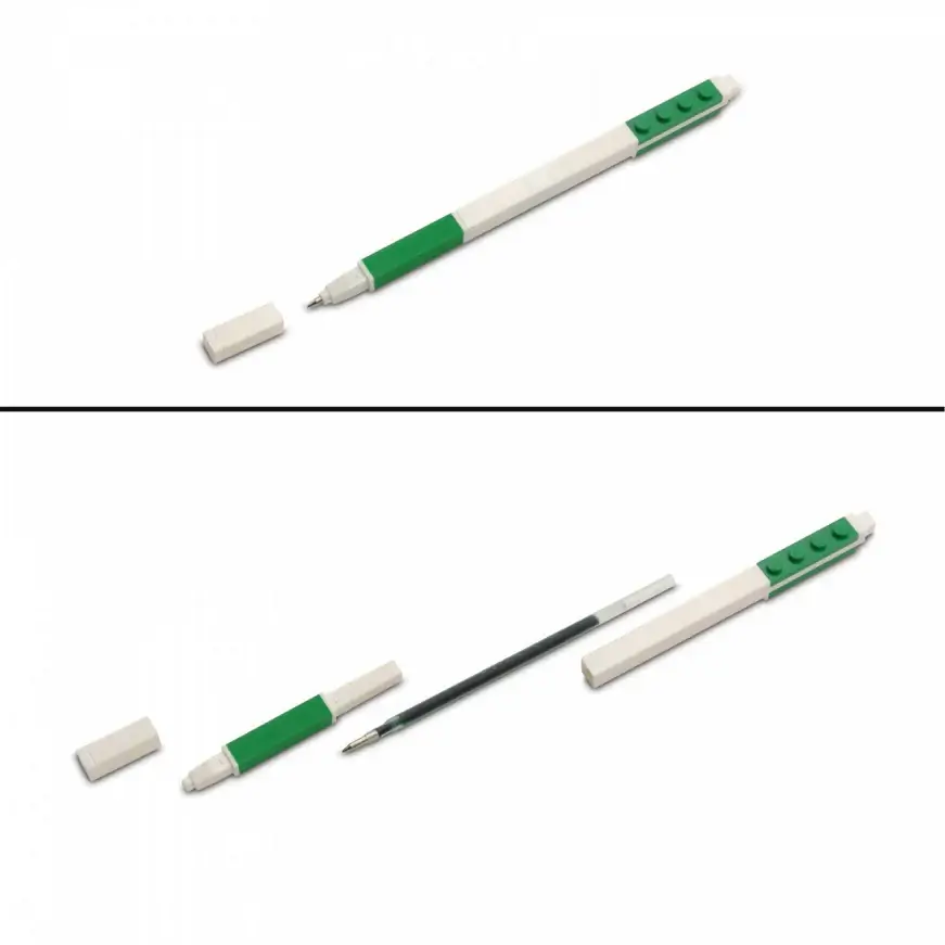 Kwadratowy notatnik LEGO® z długopisem - zielony / LEGO®