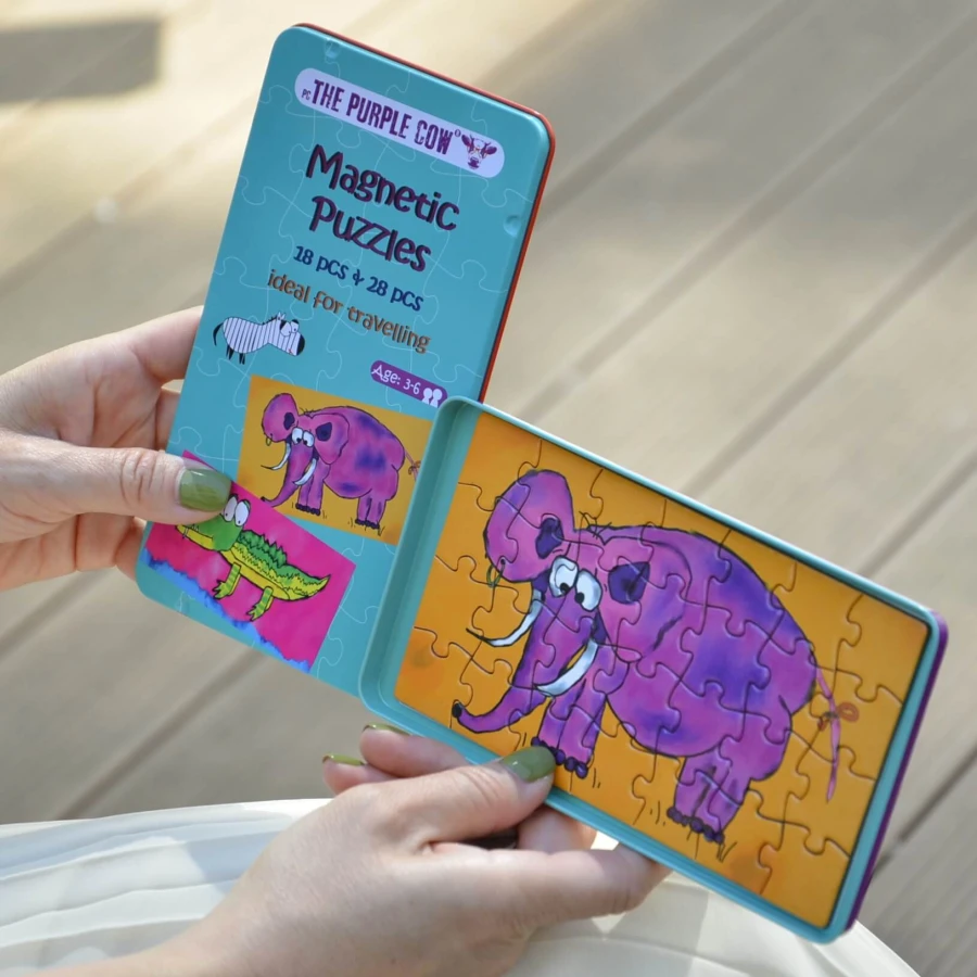 Podróżna gra magnetyczna - Puzzle magnetyczne / The Purple Cow