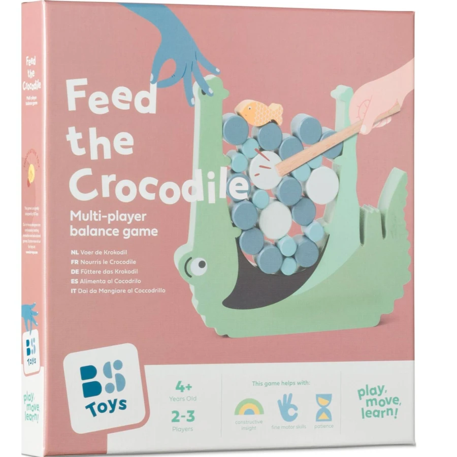 Drewniana gra zręcznościowa Nakarm krokodyla / BS Toys