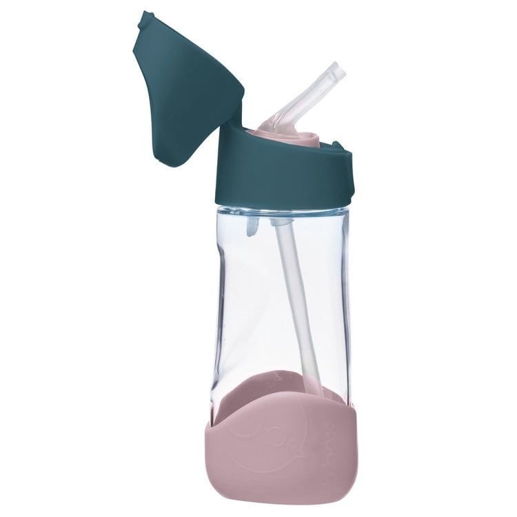 Tritanowa butelka ze słomką 450ml Indigo Rose / b.box