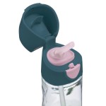 Tritanowa butelka ze słomką 450ml Indigo Rose / b.box