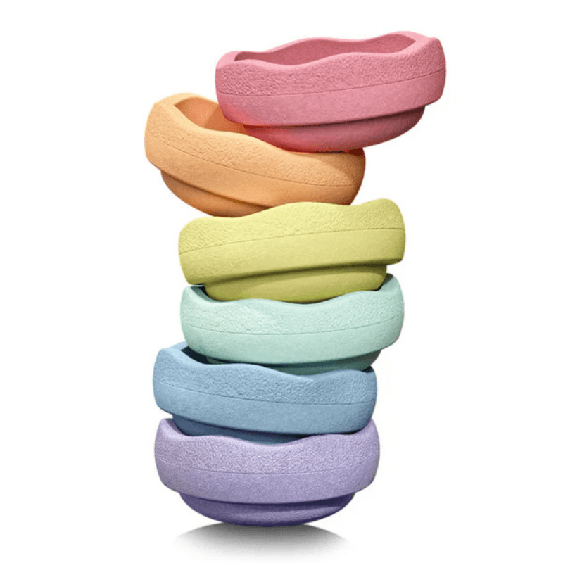 Zestaw do balansowania Stapelstein® Original Mini - Rainbow Pastel, 6el. / Stapelstein®