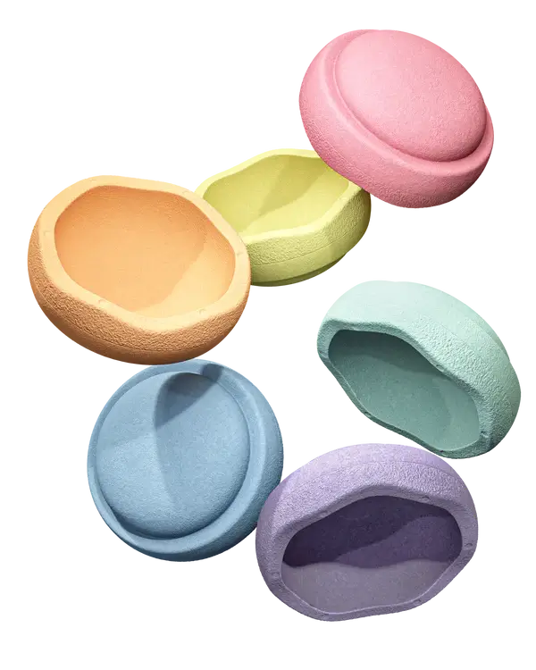 Zestaw do balansowania Stapelstein® Original Mini - Rainbow Pastel, 6el. / Stapelstein®