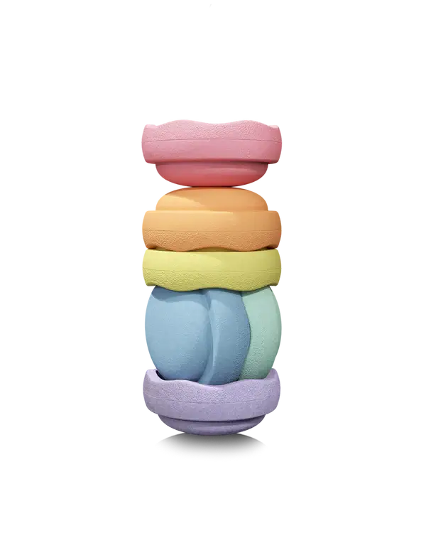 Zestaw do balansowania Stapelstein® Original Mini - Rainbow Pastel, 6el. / Stapelstein®