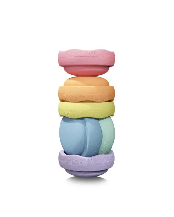 Zestaw do balansowania Stapelstein® Original Mini - Rainbow Pastel, 6el. / Stapelstein®