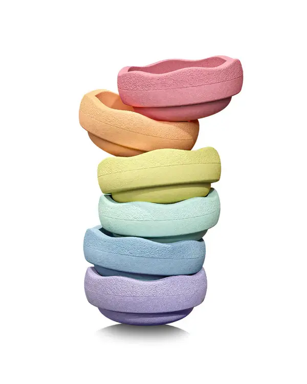 Zestaw do balansowania Stapelstein® Original - Rainbow Pastel, 6el. / Stapelstein®