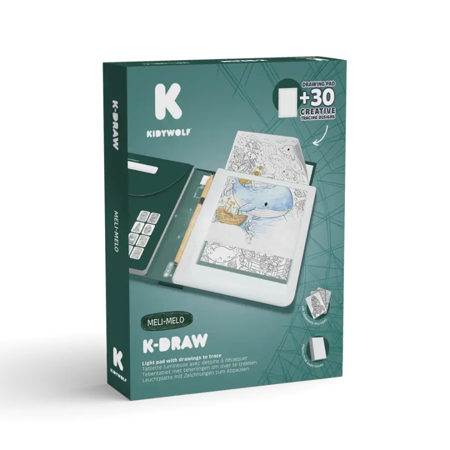 Tablet graficzny z szablonami do rysowania KIDYDRAW-PAD - Meli Melo / Kidywolf