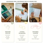 Tablet graficzny z szablonami do rysowania KIDYDRAW-PAD - Meli Melo / Kidywolf