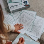 Tablet graficzny z szablonami do rysowania KIDYDRAW-PAD - Food around the world / Kidywolf