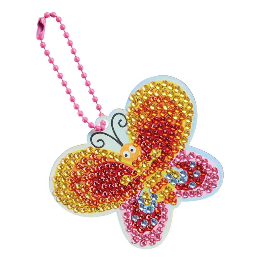 Zestaw do robienia diamentowych breloczków DIY - Motyl / Apli Kids