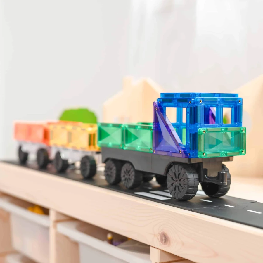 Klocki magnetyczne Rainbow Transport Pack 50 el. / Connetix