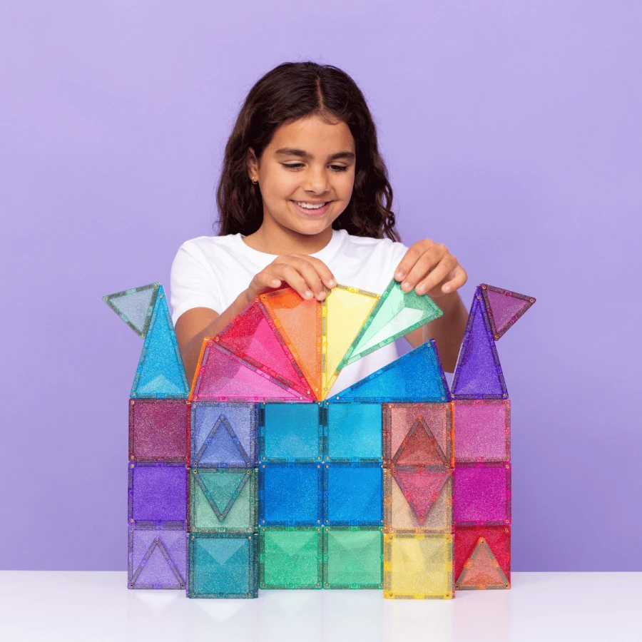 Klocki magnetyczne Klocki magnetyczne Glitter Castle Pack 48 el. / Connetix