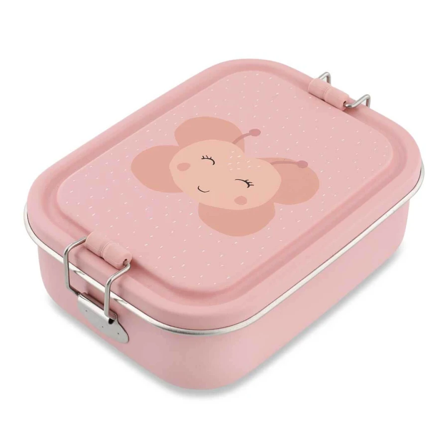 Mały stalowy lunchbox - Motyl / Trixie