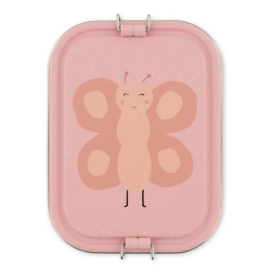 Duży stalowy lunchbox - Motyl / Trixie