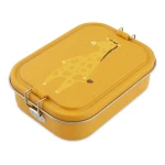 Duży stalowy lunchbox - Żyrafa / Trixie