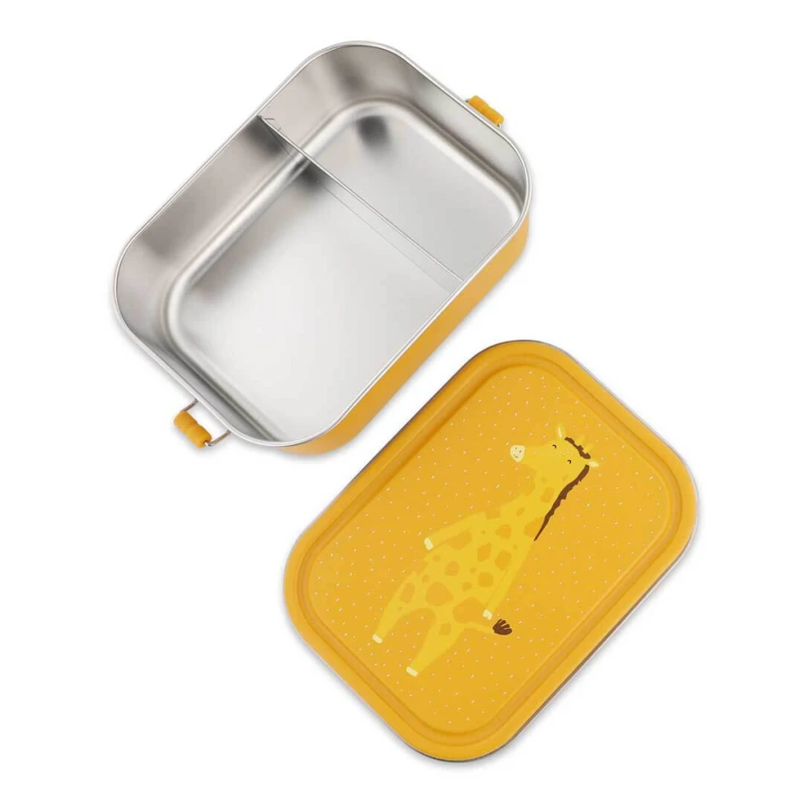 Duży stalowy lunchbox - Żyrafa / Trixie