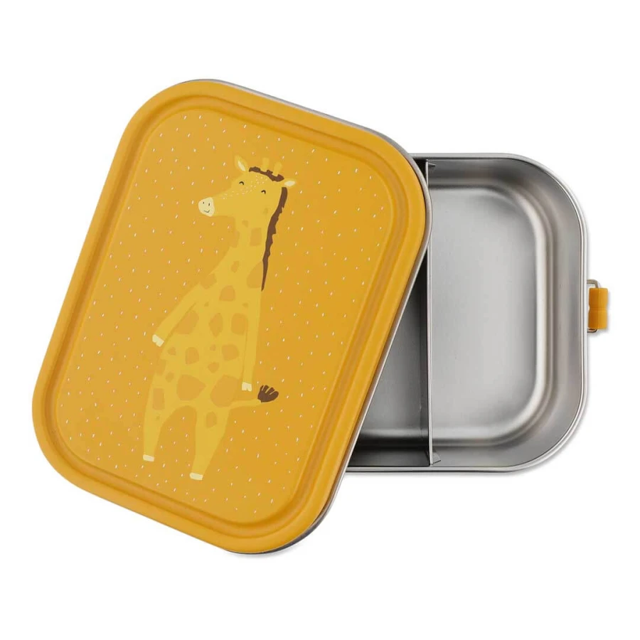 Duży stalowy lunchbox - Żyrafa / Trixie