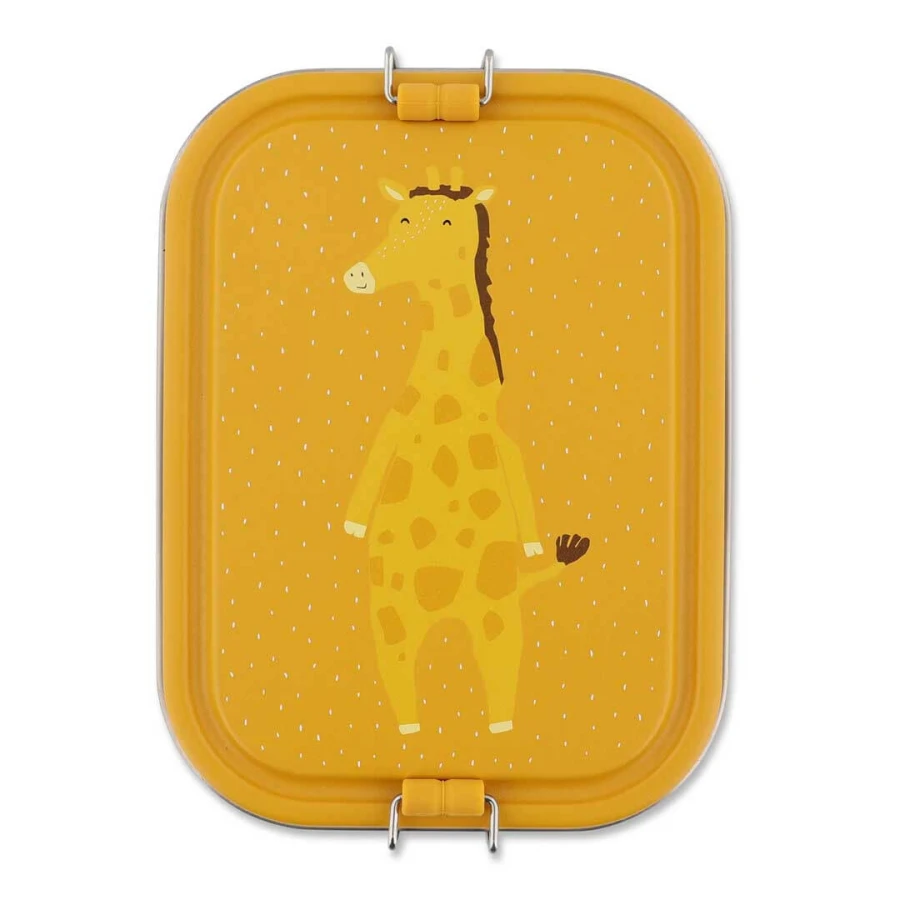 Duży stalowy lunchbox - Żyrafa / Trixie
