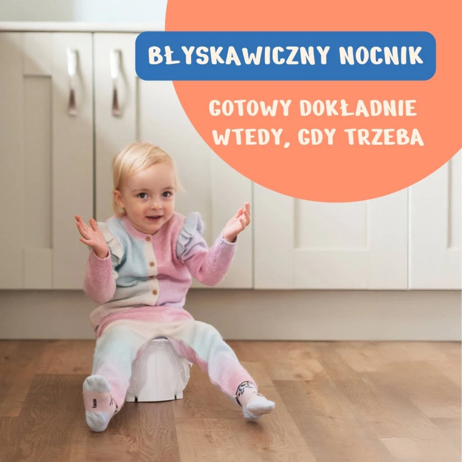 Nocnik turystyczny składany EasyGo, jasnoszary / Potette Plus