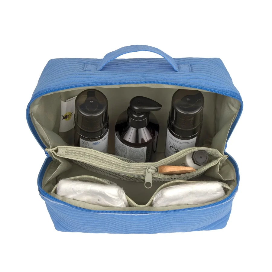 Rozkładana kosmetyczka podróżna organizer - Flex Blue / Lassig