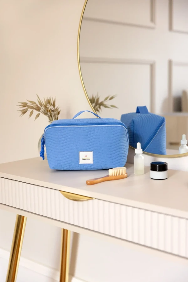 Rozkładana kosmetyczka podróżna organizer - Flex Blue / Lassig