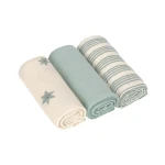 Bambusowa pieluszka otulacz 3 szt. Tiny Team Granite Green / Lassig