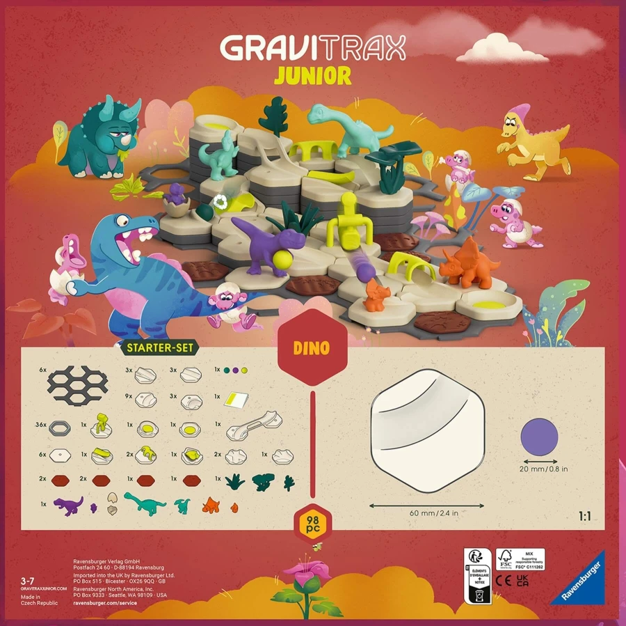 GraviTrax JUNIOR. Zestaw Startowy L - Dino / Ravensburger