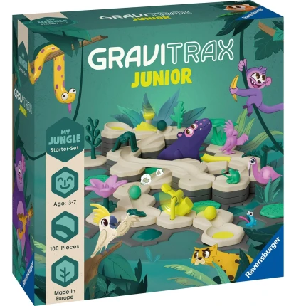 GraviTrax JUNIOR. Zestaw Startowy L - Dżungla, 100 el. / Ravensburger