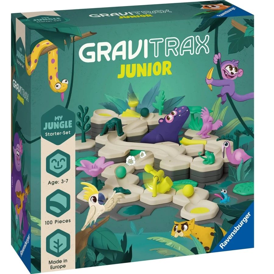 GraviTrax JUNIOR. Zestaw Startowy L - Dżungla, 100 el. / Ravensburger