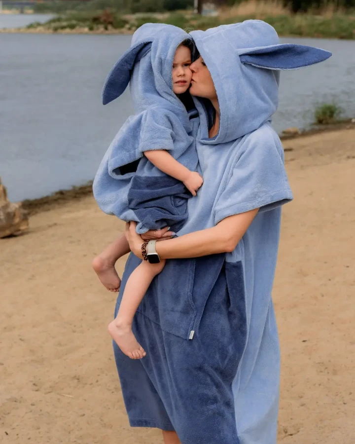 Ponczo kąpielowe Surf BUNNY - blue / Patulove
