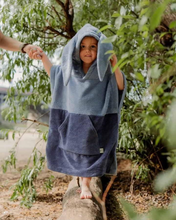 Ponczo kąpielowe Surf BUNNY - blue / Patulove