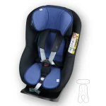 Dwuczęściowa wełniana wkładka termoregulacyjna MIDI merino do fotelika do 105 cm DENIM / Patulove