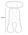 Dwuczęściowa wełniana wkładka termoregulacyjna MIDI merino do fotelika do 105 cm DENIM / Patulove
