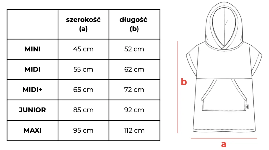 Ponczo kąpielowe Surf / Patulove