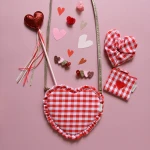 Torebka Gingham Ruffle Love Heart / Rockahula Kids
