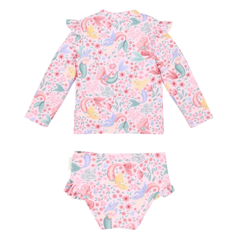 Koszulka kąpielowa z długim rękawem i spodenkami UPF 40 - Dreamy Mermaid / Little Dutch