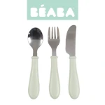 Sztućce ze stali nierdzewnej 12 m+ Misty green / Beaba